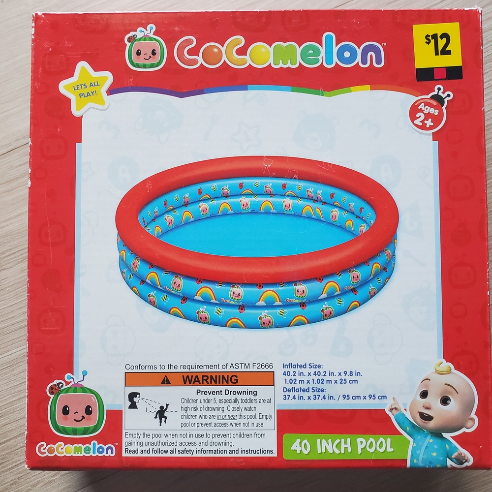 CoComelon Red and Blue Inflatable Pool